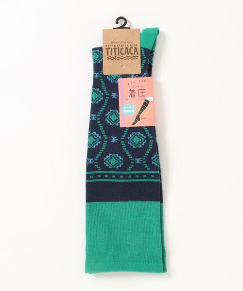 チチカカ（チチカカ）の「ネイティブモチーフ着圧ソックス 23-25cm（ソックス/靴下・レディース・グレー/ネイビー/ブラック・FREE）」の10枚目の写真