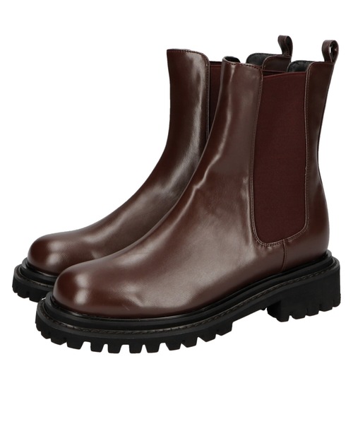 ORiental TRaffic(オリエンタルトラフィック)の「スクエアトゥチェルシーブーツ 11393(ブーツ・レディース・ブラウン/レッド・LL/3L/SS/S/M/L)」の6枚目の写真