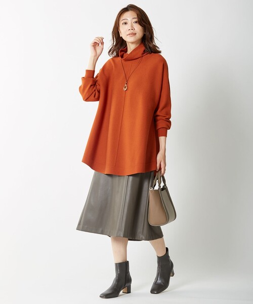 J.PRESS(ジェイプレス)の「【WEB限定・洗える】BARTOLOZZI ポリエステルレザーⅡ スカート(スカート・レディース・ブラウン系/ブラック系・T15/T13/T17)」の10枚目の写真