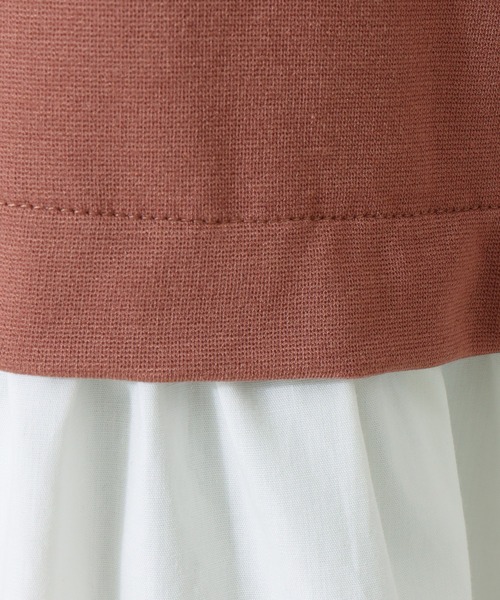 libelle more（リベル モア）の「布帛ポンチ切替チュニック（シャツ/ブラウス・レディース・ブラック/ピンク/ベージュ/ライトグレー・L/M）」の10枚目の写真