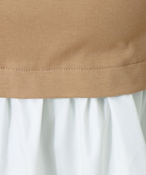 libelle more（リベル モア）の「布帛ポンチ切替チュニック（シャツ/ブラウス・レディース・ブラック/ピンク/ベージュ/ライトグレー・L/M）」の20枚目の写真