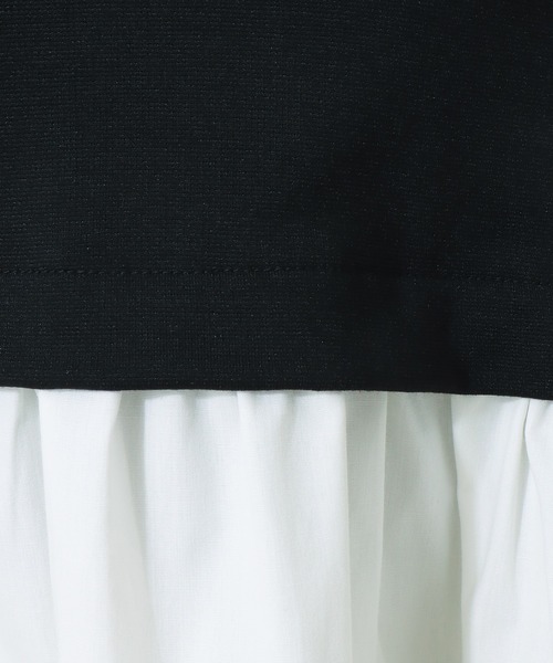 libelle more（リベル モア）の「布帛ポンチ切替チュニック（シャツ/ブラウス・レディース・ブラック/ピンク/ベージュ/ライトグレー・L/M）」の6枚目の写真