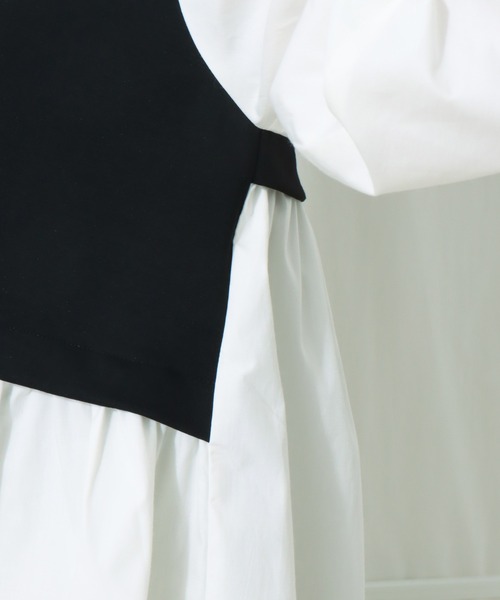libelle more（リベル モア）の「布帛ポンチ切替チュニック（シャツ/ブラウス・レディース・ブラック/ピンク/ベージュ/ライトグレー・L/M）」の18枚目の写真