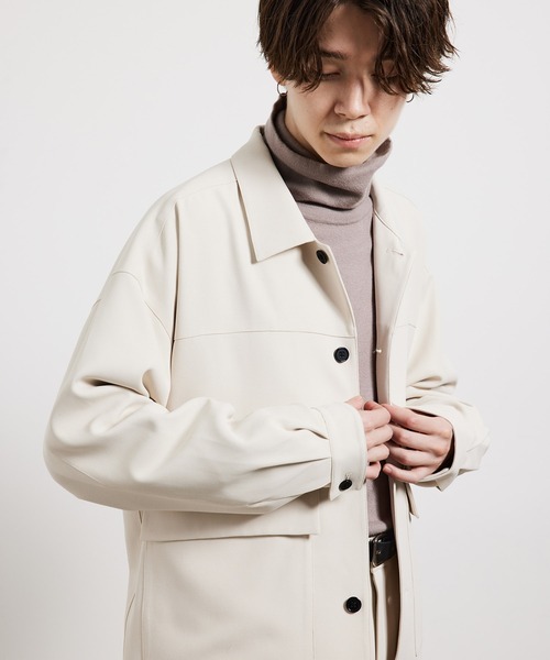 JUNRED（ジュンレッド）の「ハイゲージハイネックプルオーバー（ニット/セーター・メンズ・ブラック/ダークブラウン/ベージュ・S/M/L）」の5枚目の写真