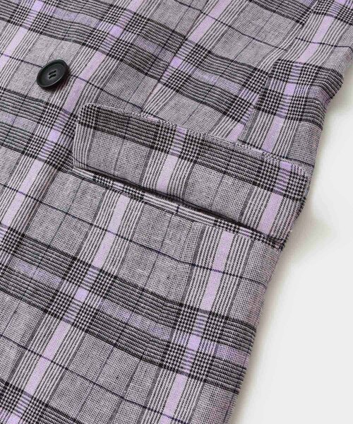 KBF+（ケービーエフプラス）の「KBF+　リネンmixチェックジャケット∴（その他アウター・レディース・グレー系その他/ベージュ系その他・ONE）」の19枚目の写真