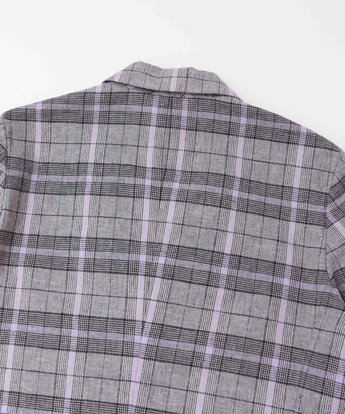 KBF+（ケービーエフプラス）の「KBF+　リネンmixチェックジャケット∴（その他アウター・レディース・グレー系その他/ベージュ系その他・ONE）」の5枚目の写真