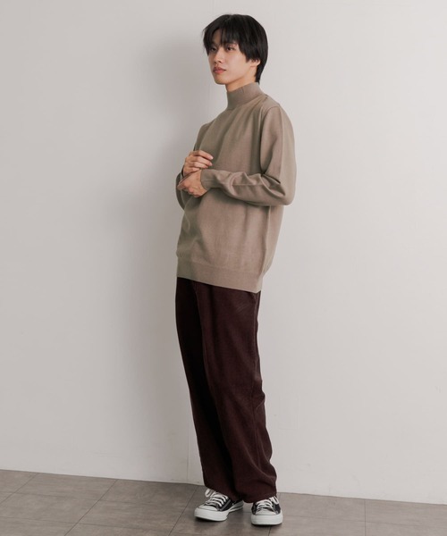SENSE OF PLACE by URBAN RESEARCH(センスオブプレイスバイアーバンリサーチ)の「『ユニセックス』ストレッチモックネックセーター(ニット/セーター・メンズ・ライトベージュ/ブルー/ブラック/アイボリー/ブラウン/ミント/グリーン/オレンジ/ロイヤルブルー/グリーン系その他/レッド/ダークブラウン/チャコールグレー/その他1・LARGE/MEDIUM)」の16枚目の写真