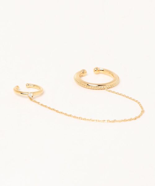 PAS TIERRA(パティエラ)の「【Carillon】ツインイヤーカフ(イヤーカフ・レディース・イエローゴールド・FREE)」の2枚目の写真