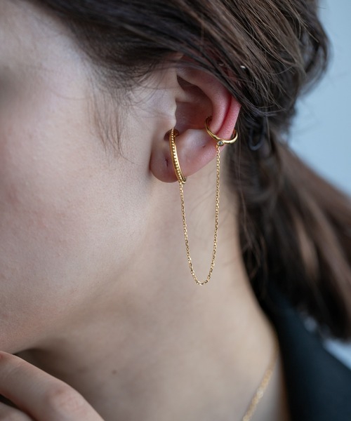 PAS TIERRA(パティエラ)の「【Carillon】ツインイヤーカフ(イヤーカフ・レディース・イエローゴールド・FREE)」の1枚目の写真