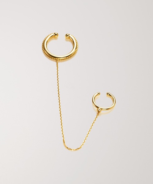 PAS TIERRA(パティエラ)の「【Carillon】ツインイヤーカフ(イヤーカフ・レディース・イエローゴールド・FREE)」の3枚目の写真