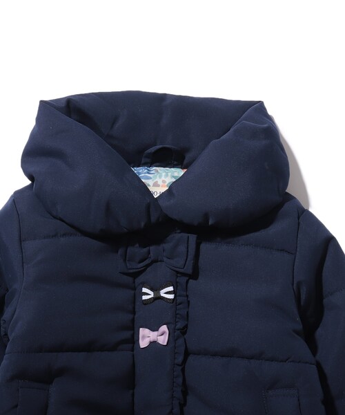 SHOO・LA・RUE（シューラルー）の「◆【90-150cm】撥水中綿リボン使いブルゾン（ダウンジャケット/コート・キッズ・ネイビー/ピンク系・11/10/12/15 /13/14/09）」の6枚目の写真