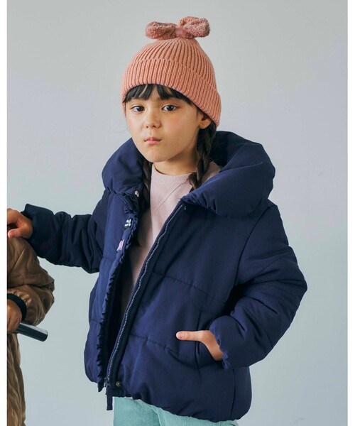 SHOO・LA・RUE（シューラルー）の「◆【90-150cm】撥水中綿リボン使いブルゾン（ダウンジャケット/コート・キッズ・ネイビー/ピンク系・11/10/12/15 /13/14/09）」の13枚目の写真