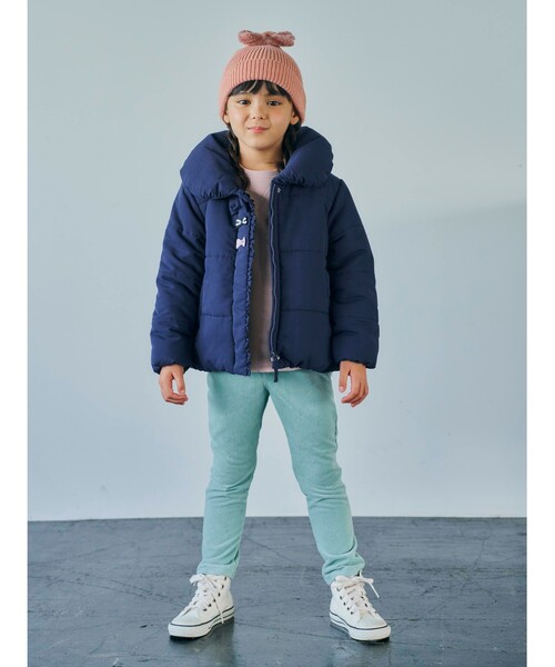 SHOO・LA・RUE（シューラルー）の「◆【90-150cm】撥水中綿リボン使いブルゾン（ダウンジャケット/コート・キッズ・ネイビー/ピンク系・11/10/12/15 /13/14/09）」の14枚目の写真