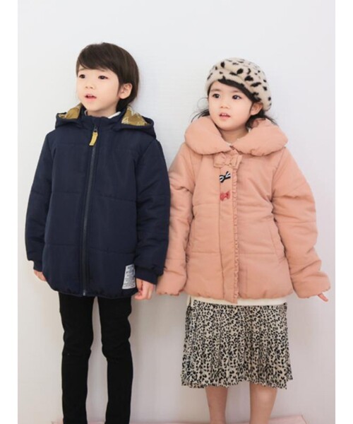 SHOO・LA・RUE（シューラルー）の「◆【90-150cm】撥水中綿リボン使いブルゾン（ダウンジャケット/コート・キッズ・ネイビー/ピンク系・11/10/12/15 /13/14/09）」の20枚目の写真