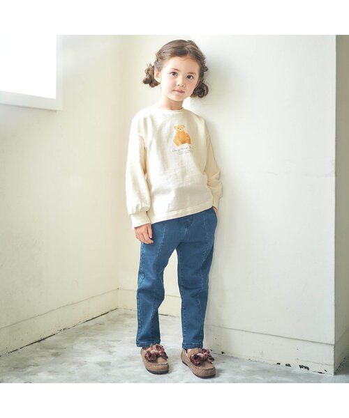 apres les cours(アプレレクール)の「アソートギャザースリーブTシャツ(Tシャツ/カットソー・キッズ・アイボリー/ベージュ・80/120/110/100/130/90/140)」の3枚目の写真