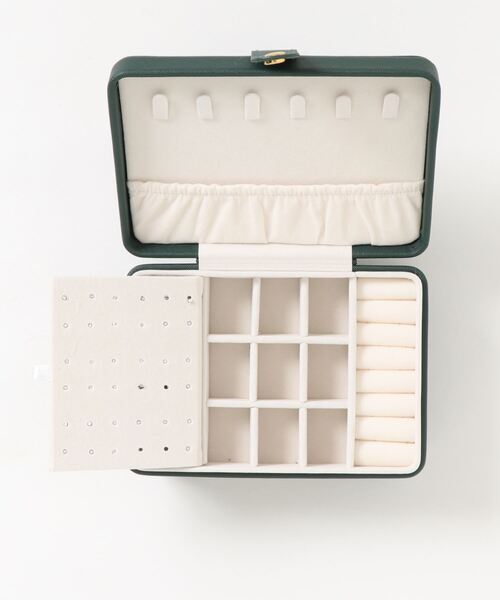 VitaFelice（ヴィータフェリーチェ）の「2段ジュエリーボックス（収納グッズ・レディース・ホワイト/ピンク/グリーン/ネイビー・FREE）」の5枚目の写真