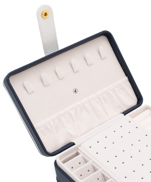 VitaFelice（ヴィータフェリーチェ）の「2段ジュエリーボックス（収納グッズ・レディース・ホワイト/ピンク/グリーン/ネイビー・FREE）」の14枚目の写真