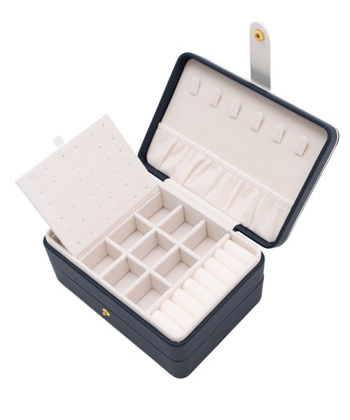 VitaFelice（ヴィータフェリーチェ）の「2段ジュエリーボックス（収納グッズ・レディース・ホワイト/ピンク/グリーン/ネイビー・FREE）」の20枚目の写真