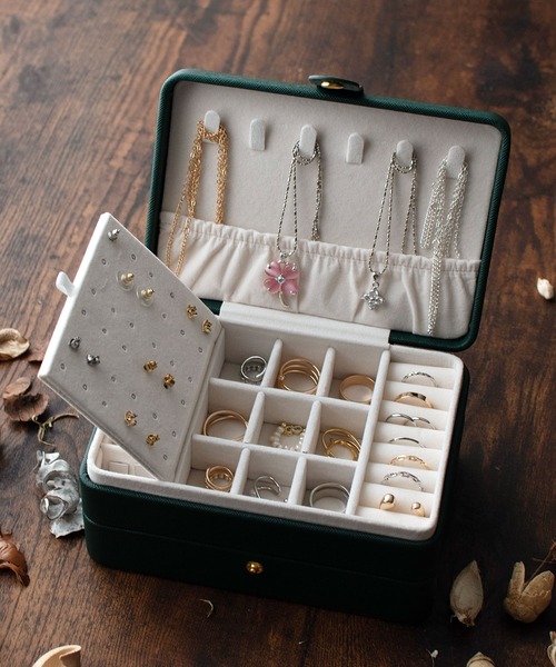 VitaFelice（ヴィータフェリーチェ）の「2段ジュエリーボックス（収納グッズ・レディース・ホワイト/ピンク/グリーン/ネイビー・FREE）」の22枚目の写真