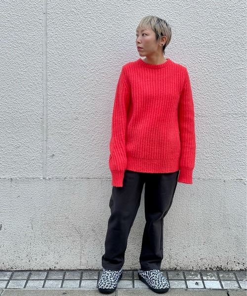 MANASTASH(マナスタッシュ)の「MANASTASH/マナスタッシュ アルパカミックスプルオーバー(ニット/セーター・レディース・ライム/オレンジ・FREE)」の9枚目の写真