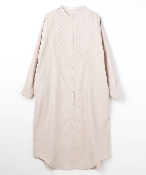 NICOLE white（ニコルホワイト）の「キルティング使いブザムワンピース（ワンピース・レディース・ブラック/ブルー/ライトグレー・FREE）」の7枚目の写真