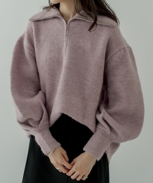 mystic（ミスティック）の「ハーフZIPニット（Tシャツ