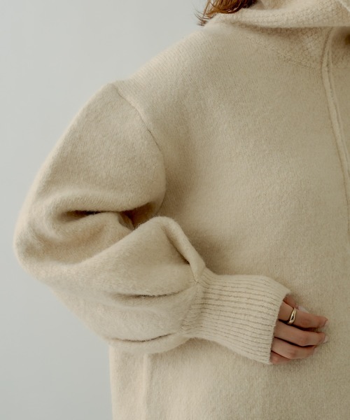 mystic（ミスティック）の「ハーフZIPニット（Tシャツ/カットソー・レディース・チャコールグレー/オフホワイト/ピンク/ライトグレー・FREE）」の12枚目の写真