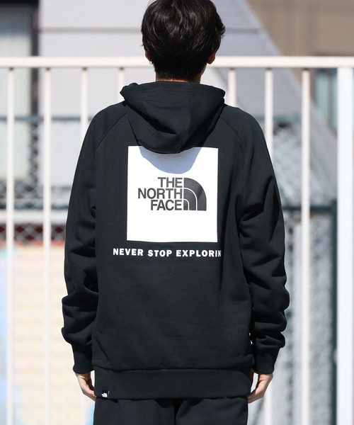 THE NORTH FACE(ザノースフェイス)の「【日本未発売!!】THE NORTH FACE/ザ・ノースフェイス Men's Raglan boxlogo Hoodie ワンポイントロゴ バックグラフィック フーディー(パーカー・メンズ・ブラック/ブラック系その他・S/M/L/XL)」の21枚目の写真