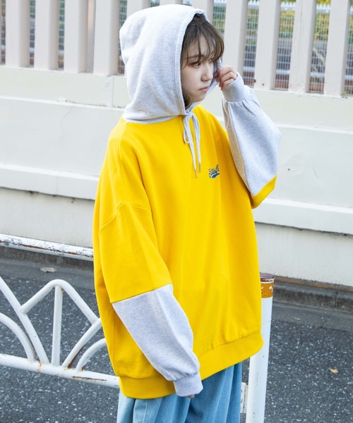 Favorite シャツドッキングのフィッシュテールパーカー Favorite シャツドッキングのフィッシュテールパーカー