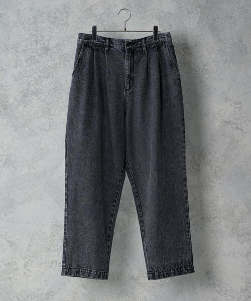 TIMELY WARNING(タイムリーワーニング)の「Timely Warning / ケミカルウォッシュ 2タックデニムパンツ(その他パンツ・メンズ・ブラック/ブルー・MEDIUM/LARGE)」の7枚目の写真