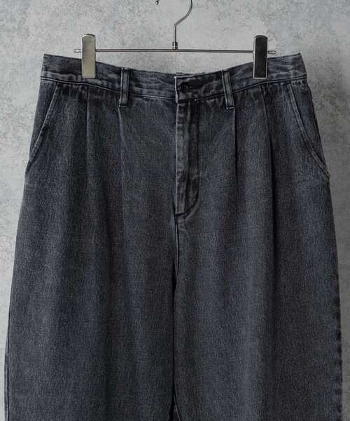 TIMELY WARNING(タイムリーワーニング)の「Timely Warning / ケミカルウォッシュ 2タックデニムパンツ(その他パンツ・メンズ・ブラック/ブルー・MEDIUM/LARGE)」の13枚目の写真