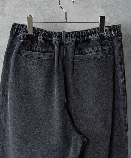 TIMELY WARNING(タイムリーワーニング)の「Timely Warning / ケミカルウォッシュ 2タックデニムパンツ(その他パンツ・メンズ・ブラック/ブルー・MEDIUM/LARGE)」の9枚目の写真