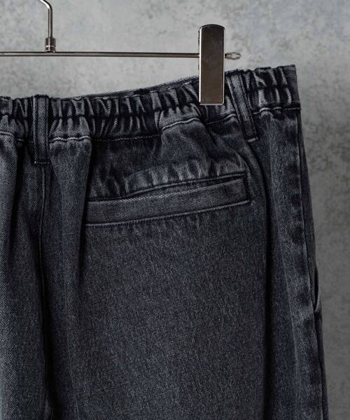 TIMELY WARNING(タイムリーワーニング)の「Timely Warning / ケミカルウォッシュ 2タックデニムパンツ(その他パンツ・メンズ・ブラック/ブルー・MEDIUM/LARGE)」の6枚目の写真