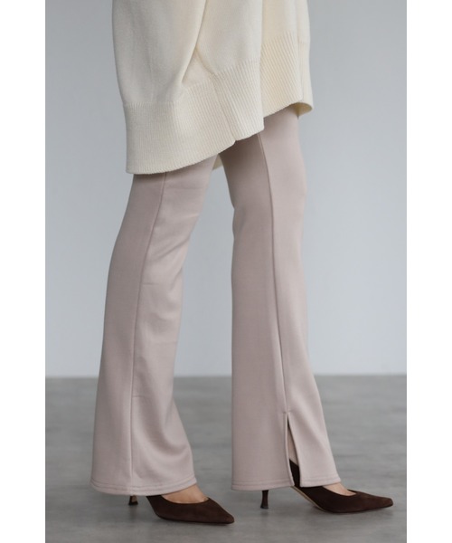 Bonjour Sagan（ボンジュールサガン）の「サイドスリット裏起毛レギンスパンツ（その他パンツ・レディース・ブラック/ベージュ・FREE）」の8枚目の写真