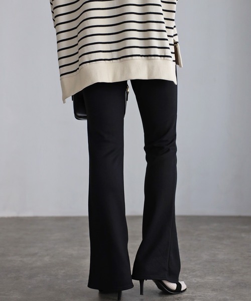 Bonjour Sagan（ボンジュールサガン）の「サイドスリット裏起毛レギンスパンツ（その他パンツ・レディース・ブラック/ベージュ・FREE）」の10枚目の写真