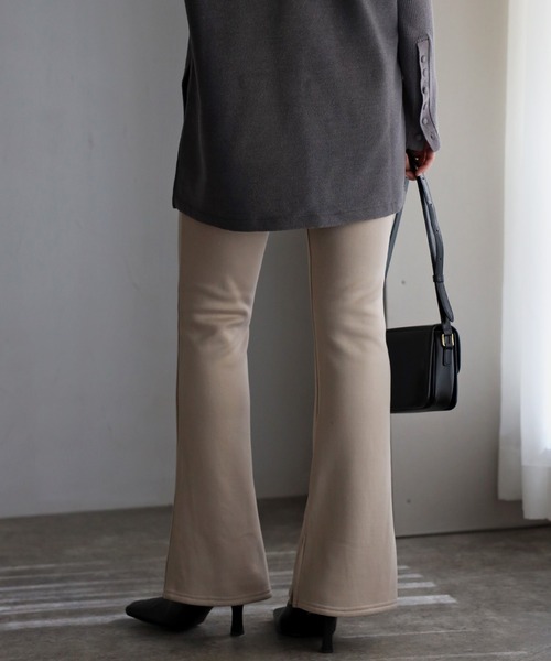 Bonjour Sagan（ボンジュールサガン）の「サイドスリット裏起毛レギンスパンツ（その他パンツ・レディース・ブラック/ベージュ・FREE）」の6枚目の写真