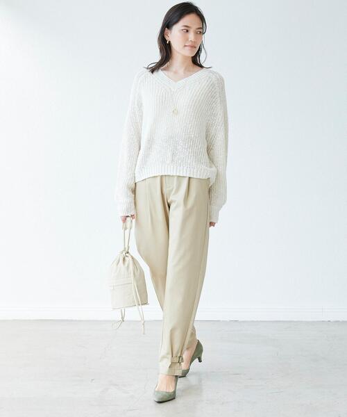 green label relaxing（グリーンレーベルリラクシング）の「パラシュート グルカ パンツ（その他パンツ・レディース・ベージュ/ライム・38/36）」の4枚目の写真