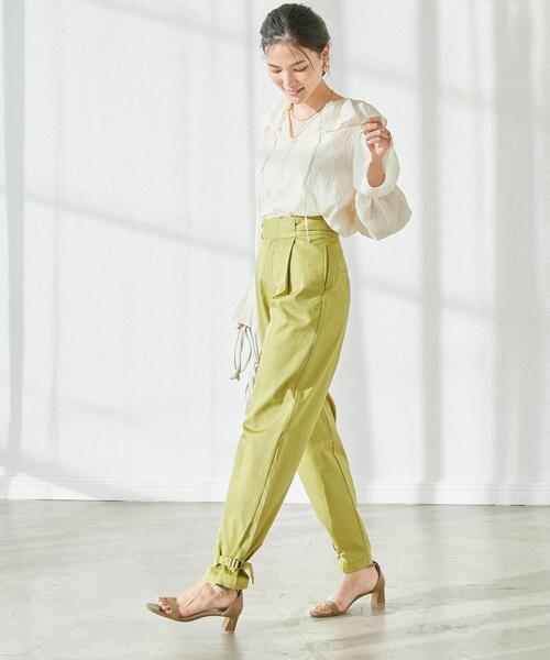 green label relaxing（グリーンレーベルリラクシング）の「パラシュート グルカ パンツ（その他パンツ・レディース・ベージュ/ライム・38/36）」の8枚目の写真