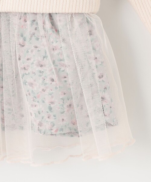 ANY（エニィ）の「花柄ペプラムプルオーバー（スウェット・キッズ・アイボリー系/ネイビー系/ライラック系・100/110/120/130）」の8枚目の写真