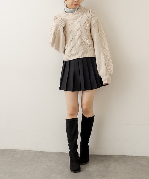 OLIVE des OLIVE(オリーブデオリーブ)の「プリーツミニスカート(スカート・レディース・ブラウン/ブラック/ベージュ/ライトブラウン・FREE)」の5枚目の写真