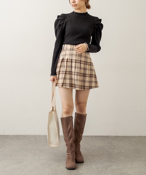 OLIVE des OLIVE(オリーブデオリーブ)の「プリーツミニスカート(スカート・レディース・ブラウン/ブラック/ベージュ/ライトブラウン・FREE)」の17枚目の写真