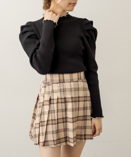 OLIVE des OLIVE(オリーブデオリーブ)の「プリーツミニスカート(スカート・レディース・ブラウン/ブラック/ベージュ/ライトブラウン・FREE)」の7枚目の写真