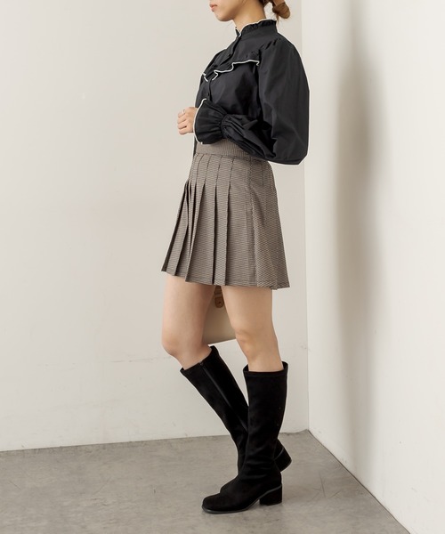 OLIVE des OLIVE(オリーブデオリーブ)の「プリーツミニスカート(スカート・レディース・ブラウン/ブラック/ベージュ/ライトブラウン・FREE)」の13枚目の写真