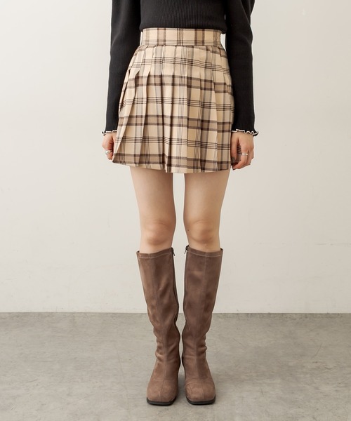 OLIVE des OLIVE(オリーブデオリーブ)の「プリーツミニスカート(スカート・レディース・ブラウン/ブラック/ベージュ/ライトブラウン・FREE)」の14枚目の写真