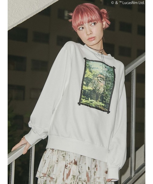 merry jenny（メリージェニー）の「【STAR WARS】Ewok / スウェットプルオーバー（Tシャツ/カットソー・レディース・ブラック/オフホワイト・FREE）」の4枚目の写真