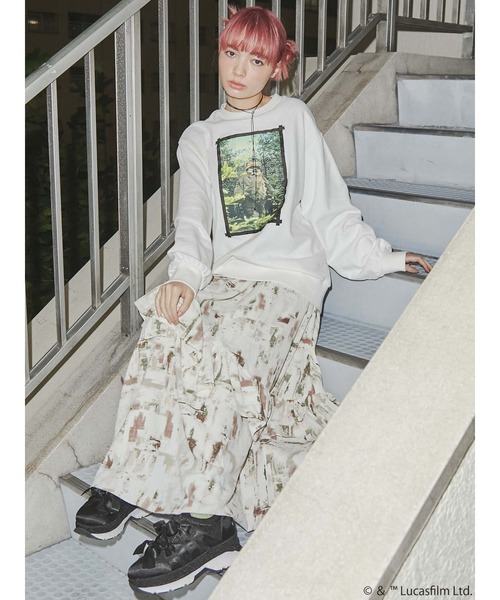 merry jenny（メリージェニー）の「【STAR WARS】Ewok / スウェットプルオーバー（Tシャツ/カットソー・レディース・ブラック/オフホワイト・FREE）」の7枚目の写真