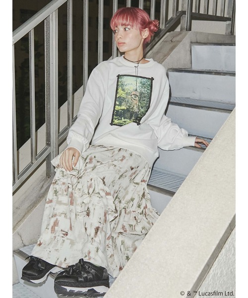 merry jenny（メリージェニー）の「【STAR WARS】Ewok / スウェットプルオーバー（Tシャツ/カットソー・レディース・ブラック/オフホワイト・FREE）」の8枚目の写真