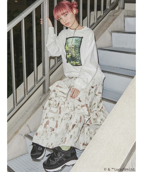 merry jenny（メリージェニー）の「【STAR WARS】Ewok / スウェットプルオーバー（Tシャツ/カットソー・レディース・ブラック/オフホワイト・FREE）」の9枚目の写真