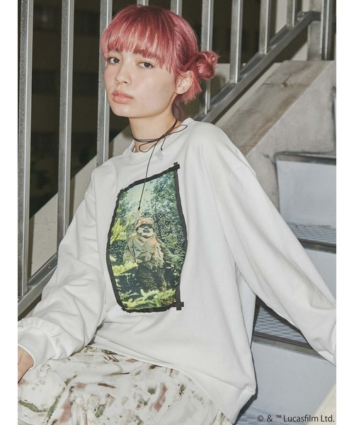 merry jenny（メリージェニー）の「【STAR WARS】Ewok / スウェットプルオーバー（Tシャツ/カットソー・レディース・ブラック/オフホワイト・FREE）」の10枚目の写真