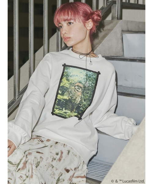 merry jenny（メリージェニー）の「【STAR WARS】Ewok / スウェットプルオーバー（Tシャツ/カットソー・レディース・ブラック/オフホワイト・FREE）」の11枚目の写真